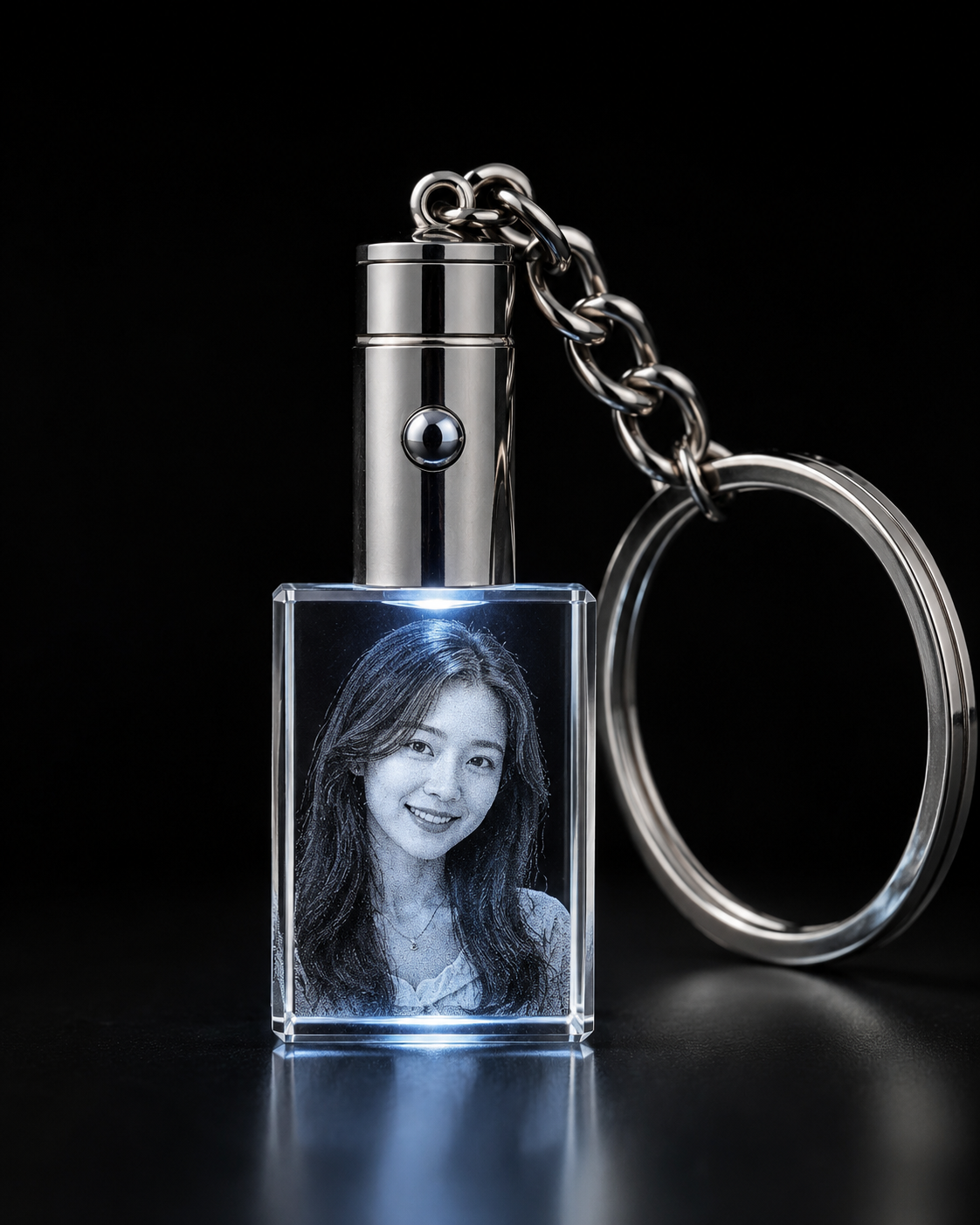 Vertical Keychain 3D crystal