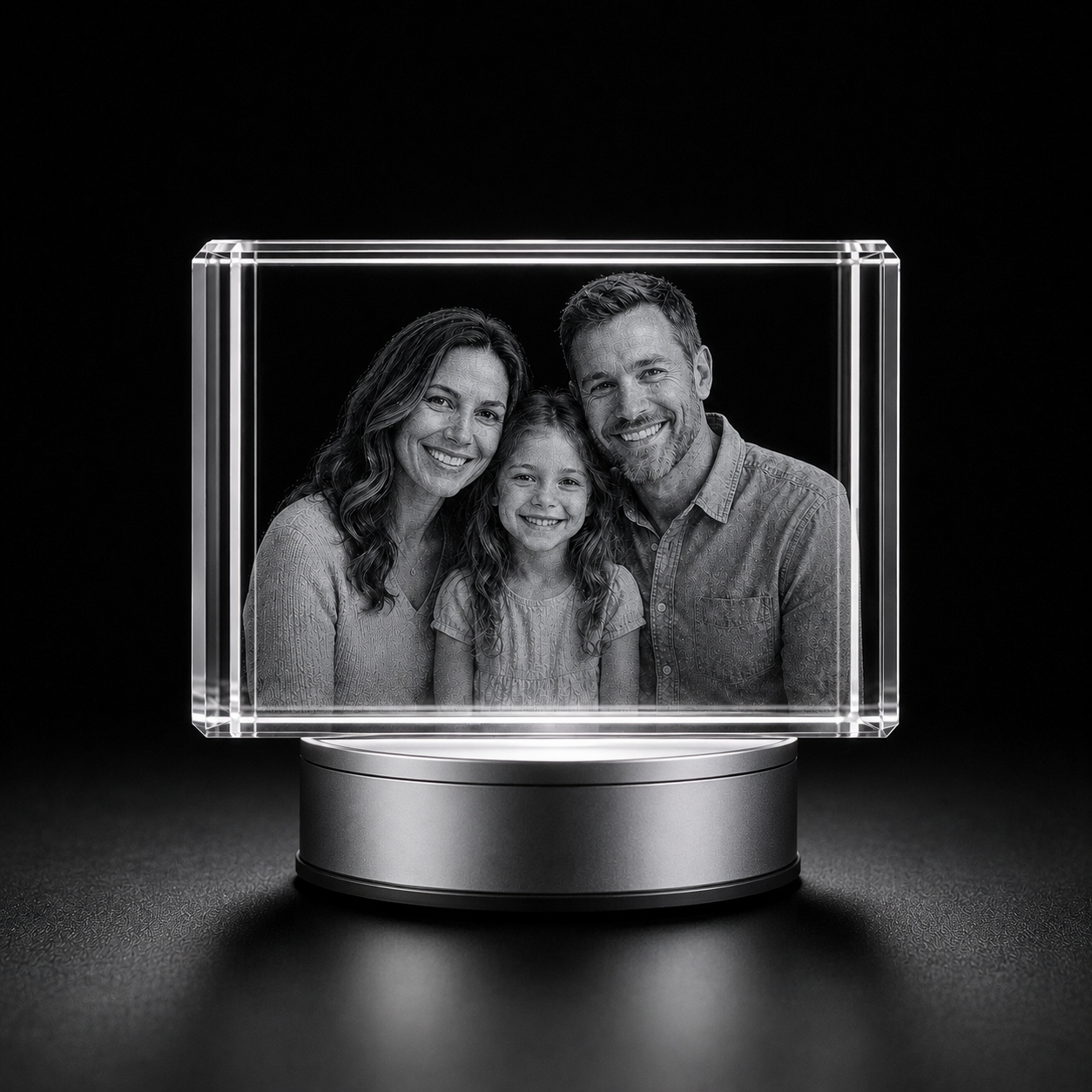 Rectangle Wide 3D crystal