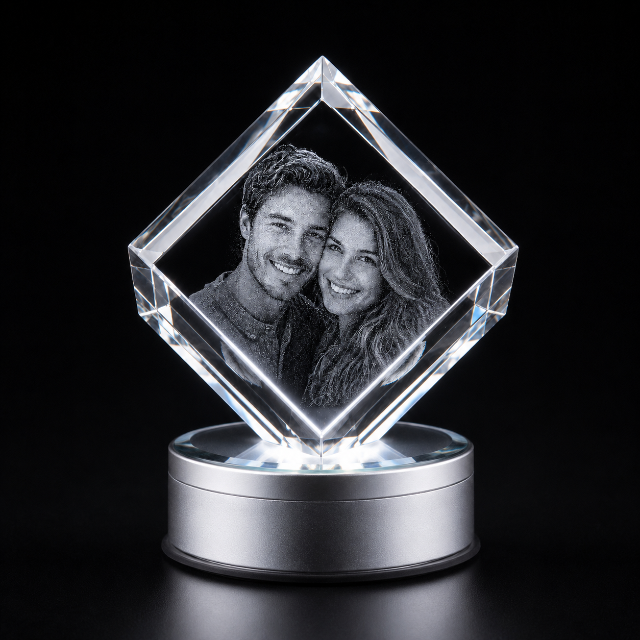 Cut Corner Diamond 3D crystal